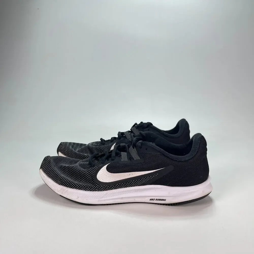 Nike Downshifter 9 Black White Athletic Running Shoes AQ7481-002 Men's Size 9